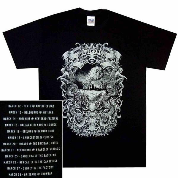 

psycroptic burning tour shirt s m l tshirt australian metal t-shirt new