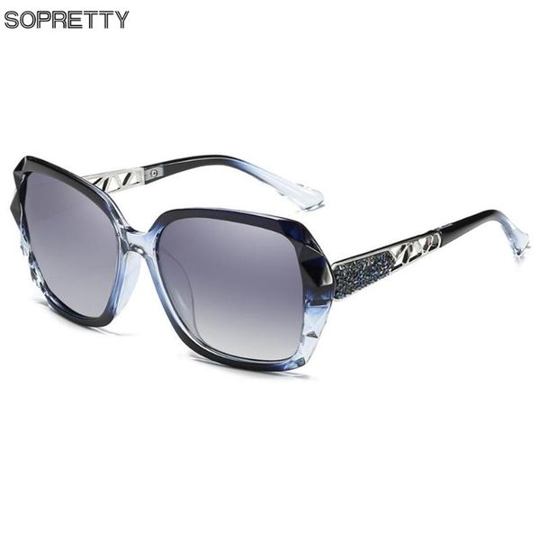 

sopretty 2020 oversized women diamonds polarized gradient lens sunglasses , square female uv 400 sun glasses and eyewear s200, White;black