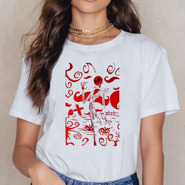 

топы t shirt женщина джек скеллингтон платье vogue урожай на заказ женская рубашка