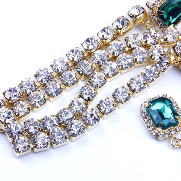 

stonefans себе rhinestone ожерелье цепи золота цепи для женщин мужчины теннис хип-хоп ожерелье choker кристалл кулон ювелирные mx200810, Silver