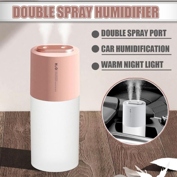 

essential oils diffusers usb portable wireless humidifier dual nozzle charging large capacity household mute #z