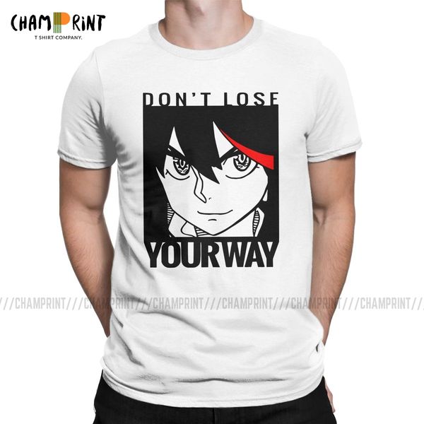

funny ryuko matoi t-shirt men crewneck pure cotton t shirt kill la kill japanese anime short sleeve tee shirt gift idea clothes