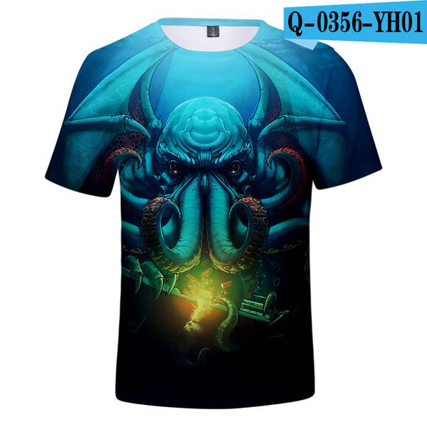 

tentacle ocs homme punk crewneck 3d print shirts comics horror funny men clothing