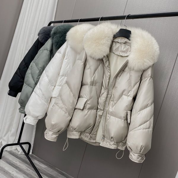 

winter jacket women 2020 coat female down jackets for womens woman parkas real fur collar clothes mujer chaqueta lxr669, Black