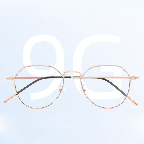 

blue light blocking glasses full metal frame stylish irregular metal frame non-prescription eyewear anti blue for women men, White;black