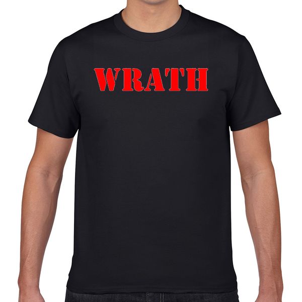 

t shirt men wrath comic inscriptions geek cotton male tshirt xxxl