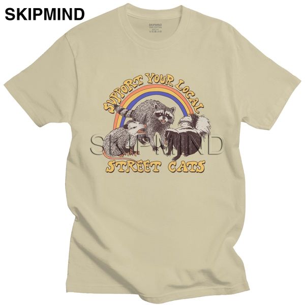 

funny support your local street cats t-shirt funny cat t shirt gift for raccoon lover tee possum lovers tshirt merch apparel