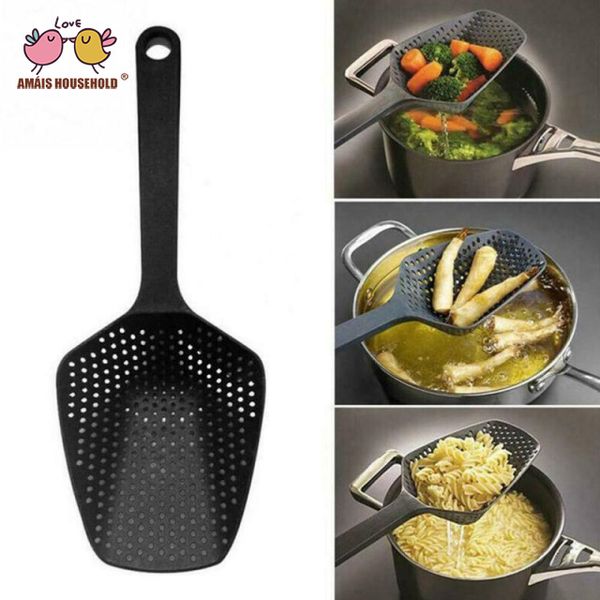 

amais soup spoons anti-scald skimmer strainer fry food cookware filter for kitchen tool & gadgets for kitchen accessories