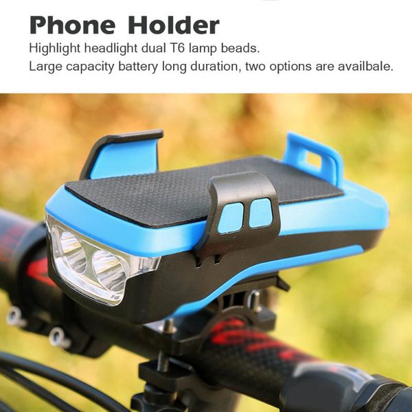 

multifunction bike light with phone holder bicycle highlight 2400/4000mah power banks cycling bicycle light