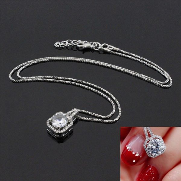 

chains female temperament all-match long sweater chain pendant fashion jewelry women necklaces alloy & rhinestone necklace, Silver
