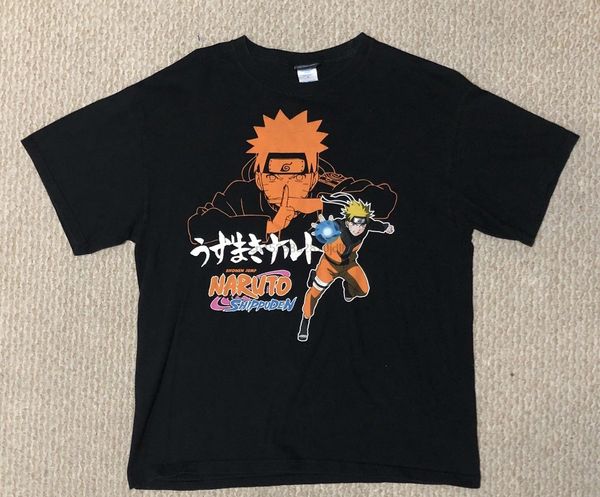 

official licensed naruto shippuden graphic tee mens size large 2007 shoes jump cartoon t shirt men new fashion tshirt