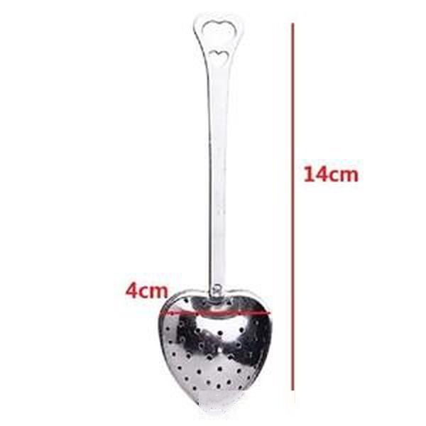 

4cm dia heart shaped tea strainers stainless steel infuser adjustable herb loose leaf filter tea bags