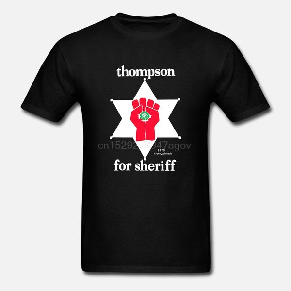 

2018 new men hunter s thompson sheriff fear loathing gonzo t-shirt sizes s-5x summer fashion