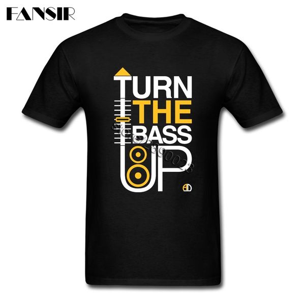

over size turn the bass up crossfader спикер dj многоцветный тис рубашка человек 100% хлопка с коротким рукавом футболки группа tops tee