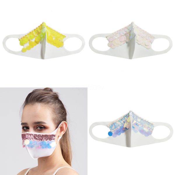 

sequin mask sunscreen i silk fasion sunscreen dustproof and reatale cotton clot can e wased and reused#782#382, Black