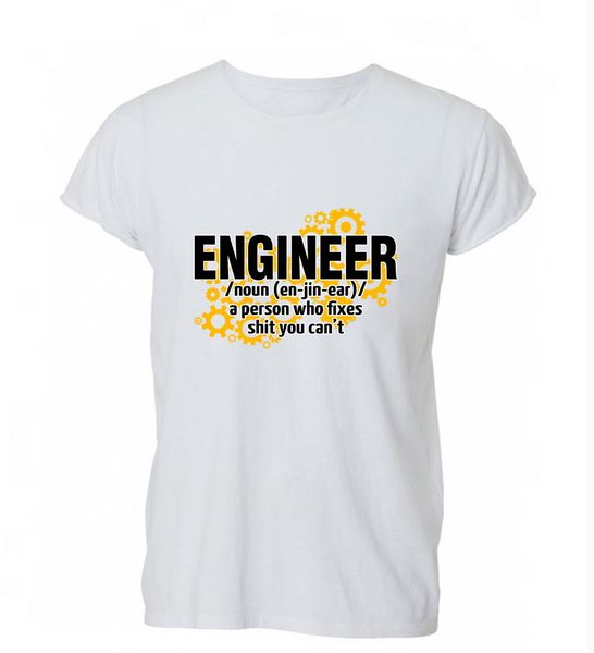 

2019 summer fashion casual men o-neck t shirt engineer definition a person who fixes sh*t funny t shirt tshirt mens womens gif