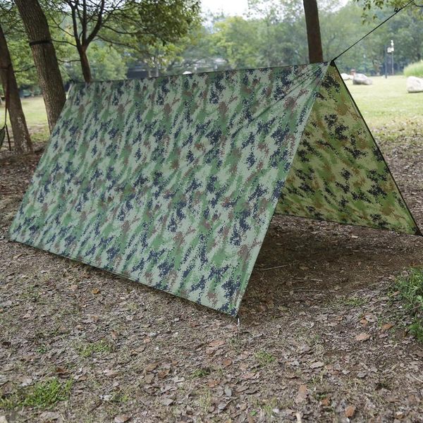 

outdoor camping awning ultralight portable waterproof camouflage oversized sky screen beach tent 300*300 cm multifunction tents