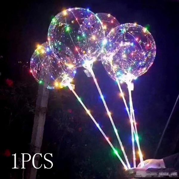

led balloon ball night light bobo balloons with stick luminous colorful flashing lamp happy birthday party wedding decor