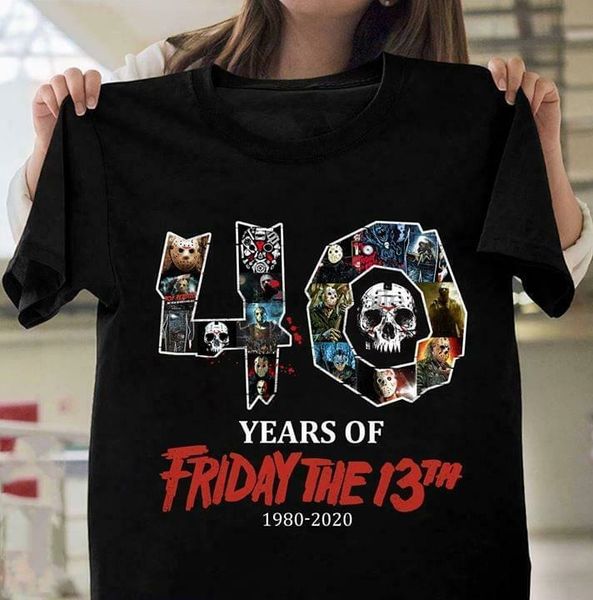 

40 years of friday the 13th thanks for memories black cotton men s-6xl t-shirt