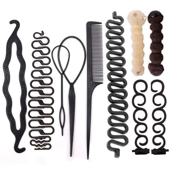 

hair accessories diy braiding tools donut maker styling twist hairclip disk pull hairpins women multi style