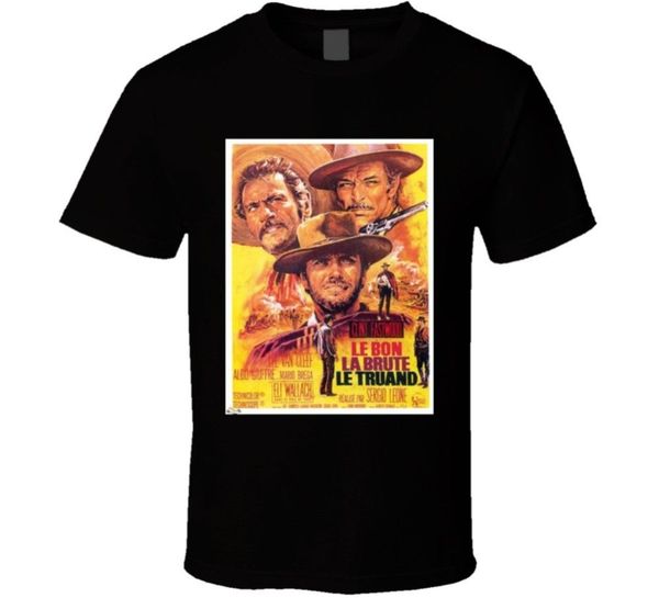 

eastwood t shirt movie poster the good the bad and the ugly casual men outwears popular design hip hop anime male make shirts