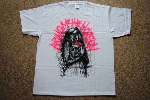 

принеси горизонт zombie brain t shirt s-3xl новый официальный bmth олли sykes metal моды 2018 top tee мужские футболки