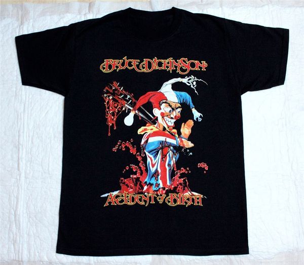 

bruce dickinson accident at birth rock heavy metal black t-shirt cool tee shirt