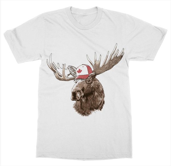 

новый 2019 hot summer casual печать канада moose день канады канадское true north beaver polar bear maple leaf tee shirt