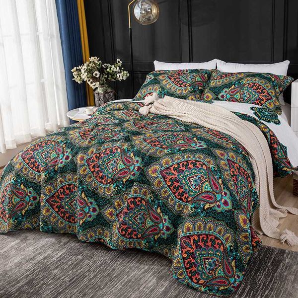 

comforters & sets chausub bohemia bedspreads for bed cotton quilt set 3pcs quilts quilted cover shams king queen size coverlet blanket on