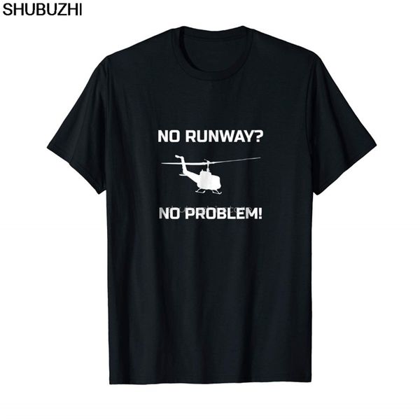 

cotton new fashion 100% cotton humor men crew neck tee shirts no runway no problem helicopter pilot t-shirt sbz5493