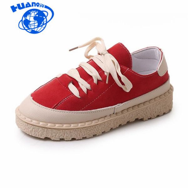 

spring women platform shoes woman flats lace up footwear female flat retro shoes for women campus style thick soles jdd05, Black