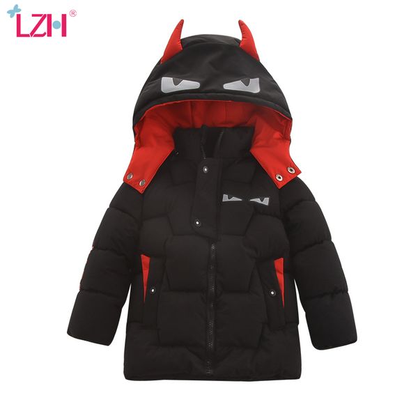 

lzh baby boys jacket 2020 autumn winter kids warm thicken outerwear coat children down jacket for boys cotton clothes 2-5 years, Blue;gray
