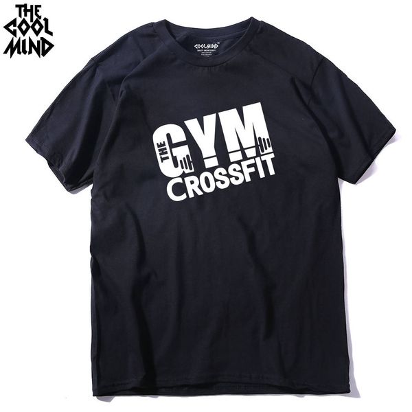 

coolmind cr0124a cotton casual short sleeve men t shirt o-neck knitted comfortable body buildin men t-shirt men tee shirt
