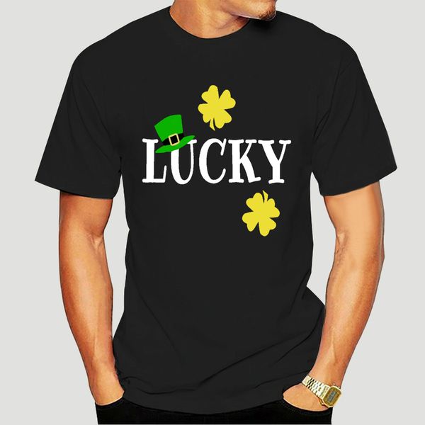 

lucky shirt leprechaun hat shamrocks st. patricks day gift homme customized tee shirt-1287a