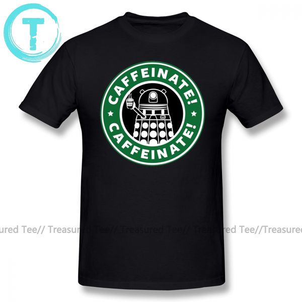

doctor who t shirt caffeinate exterminate t-shirt printed men tee shirt casual funny 4xl 100 cotton short sleeves tshirt