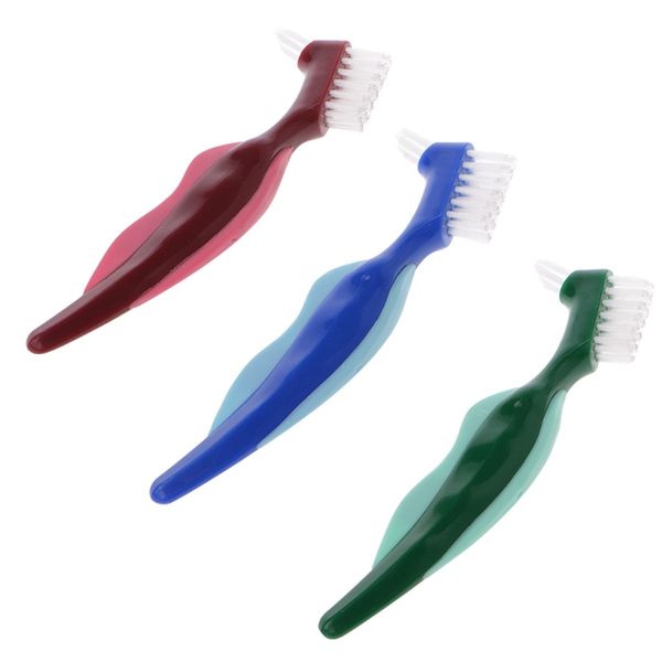 

y-shape dedicated denture double brush teeth oral care