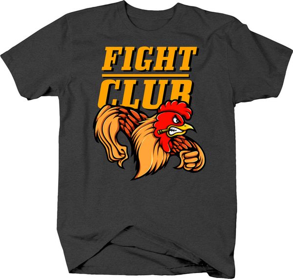 

бойцовский клуб петух с зубочисткой в ​​клюве cock fighting тенниска бесплатная доставка tops футболочку