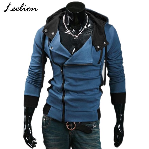 

icelion 2019 zipper cardigan hoodies men fashion hooded sweatshirts spring sportswear long sleeve slim tracksuit jacket, Black