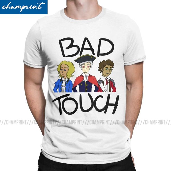 

men bad touch trio t shirt axis powers hetalia anime aph world pure cotton humor short sleeve crew neck tees unique t-shirt