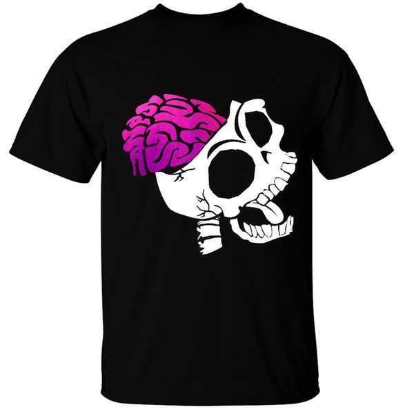 

skeleton brains t-shirt mens s-5xl rock goth skull zombie biker present casual tee shirt