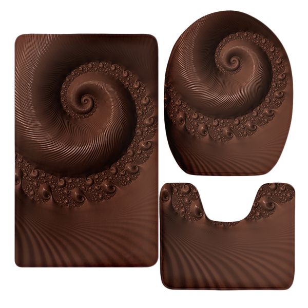 

3d scenery decor toilet seat cover non-slip bathmat bathroom rug 3pcs/set