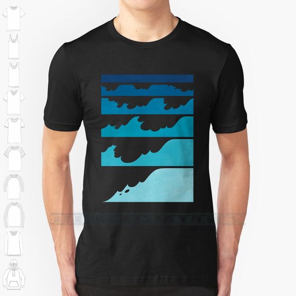 

wave cascade custom design print for men women cotton new cool tee t shirt big size 6xl waves ocean sea water beach