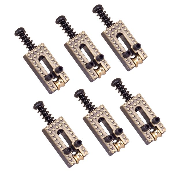 

20x10.5x5.5mm gold color saddles string guitar bridge for electric guitar pack of 6