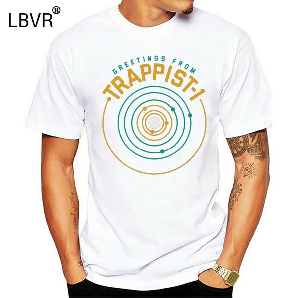 

greetings from trappist 1 t shirt humor summer letter homme design crew neck cute cotton shirt