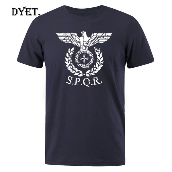 

men t-shirt spqr roman gladiator imperial golden eagle 2019 summer t shirt mens casual short o-neck t-shirts harajuku tees