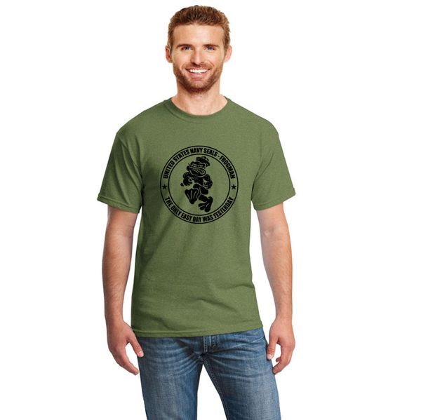 

personalized navy seal green frogman the only easy t shirt gift men t-shirt 2020 novelty tee shirt for men normal