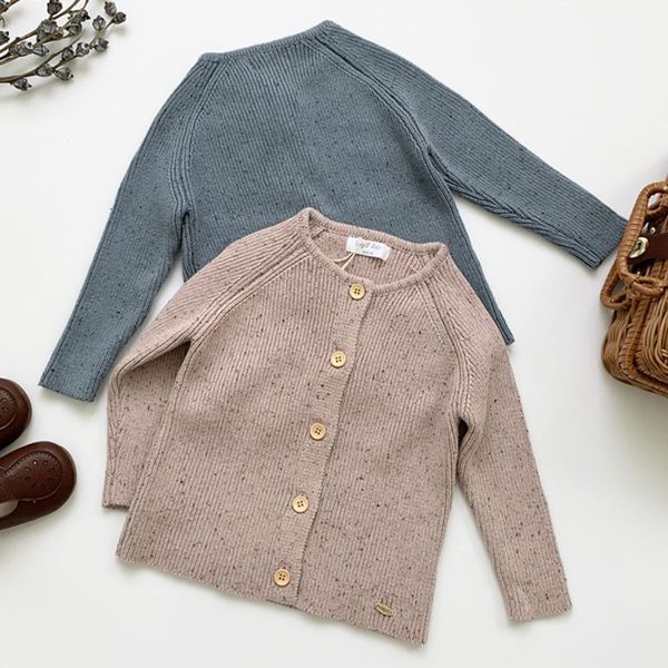 

spring autumn baby boys girls pure color cardigan coat children clothing baby boy girl long sleeve knitted kids cardigan coat, Blue