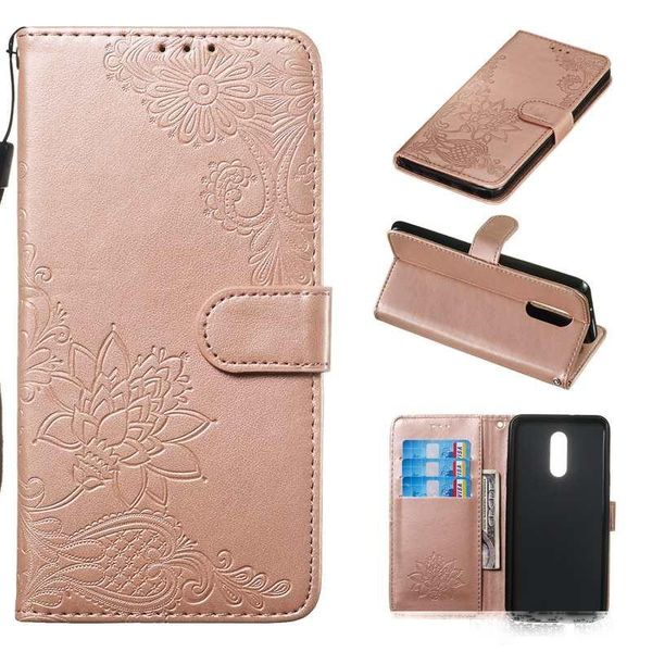 

leather wallet case for lg g8 stylo 5 4 stylo5 stylo4 imprint flower id card slot lace flip cover holder phone pouch fashion luxury stand