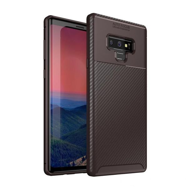 

ultra thin shockproof tpu shockproof bumber back cover carbon fiber phone case for samsung note 9