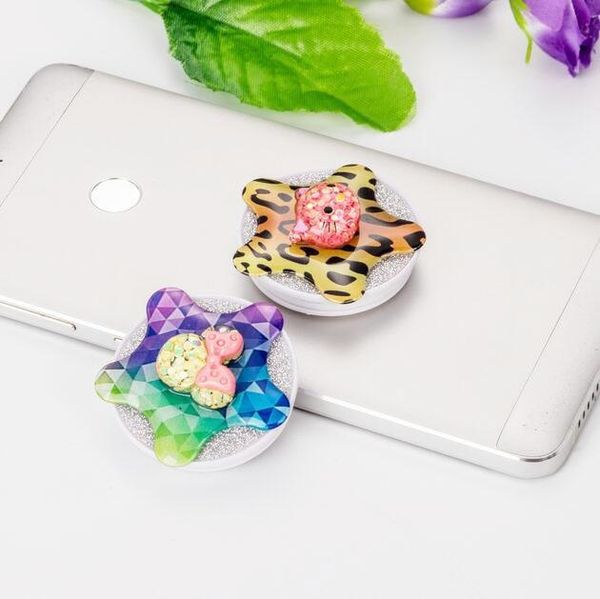 

new universal bling star phone holder 360 degree metal fashion stand luxury lazy round grip for samsung iphone ipad